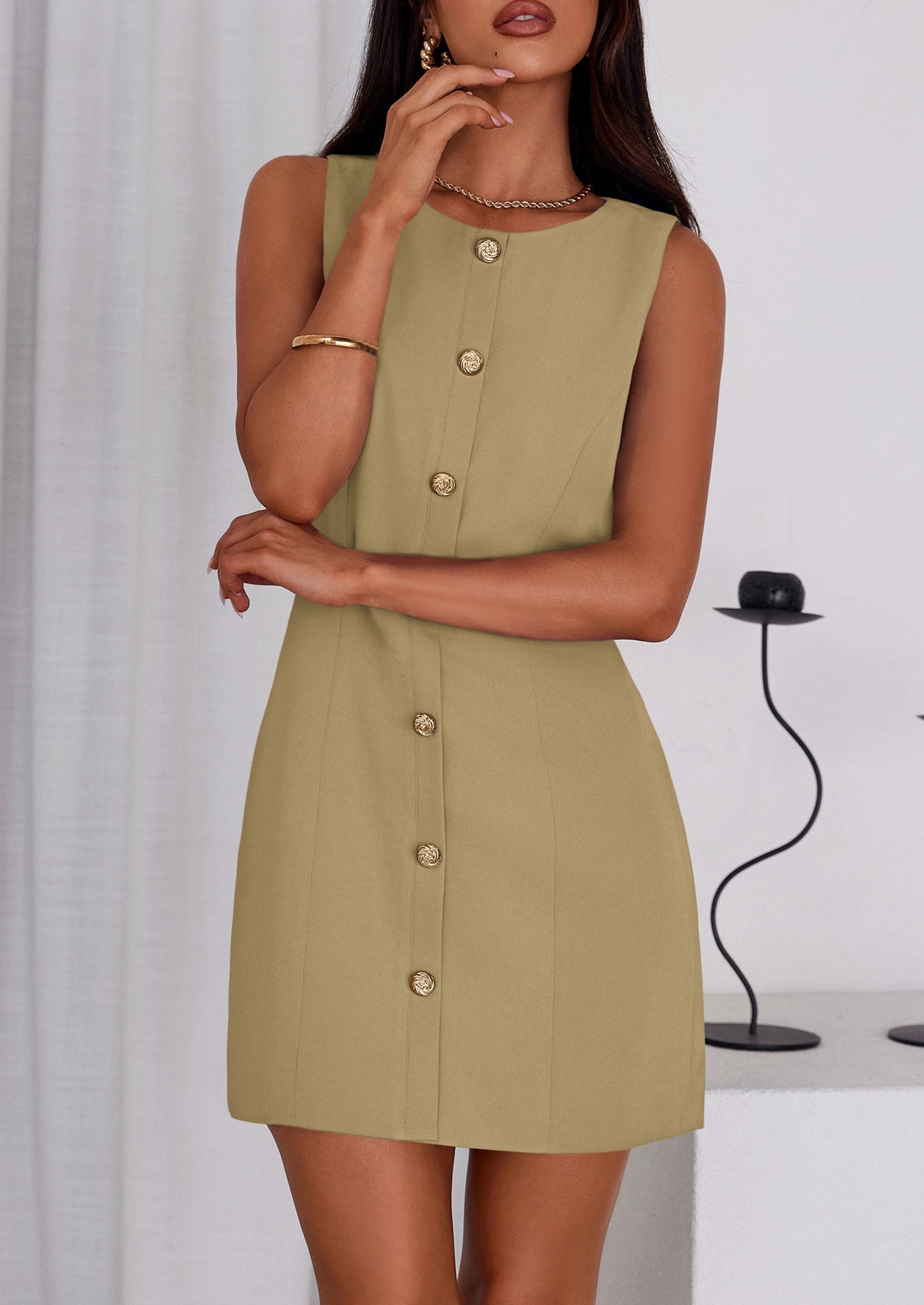 MELINA - BUSINESS-KLEID MIT ZIERKNÖPFEN FORMELL & FEMININ