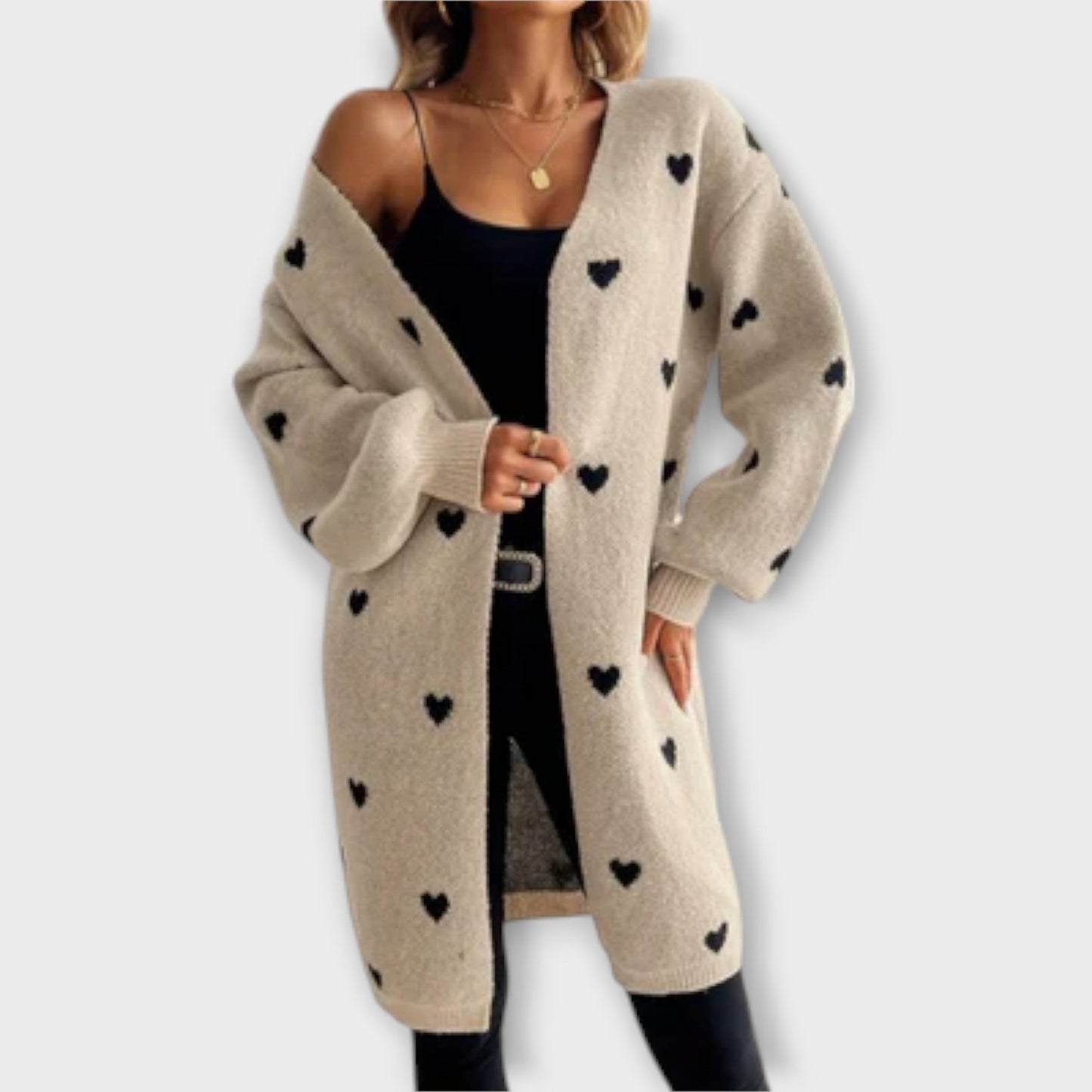ELINA | E CARDIGAN MIT HERZMUSTER