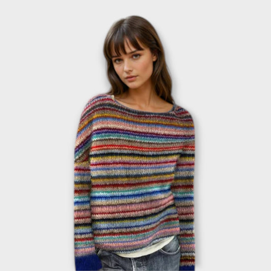 MANONIN | LÄSSIGER & KUSCHELIGER GESTREIFTER PULLOVER