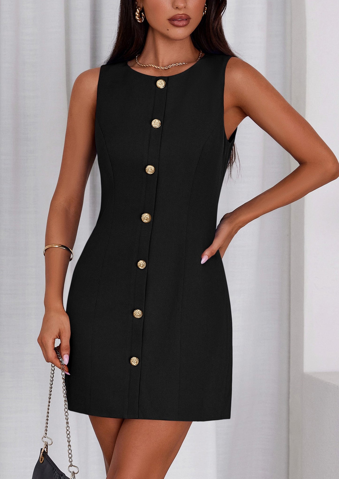 MELINA - BUSINESS-KLEID MIT ZIERKNÖPFEN FORMELL & FEMININ