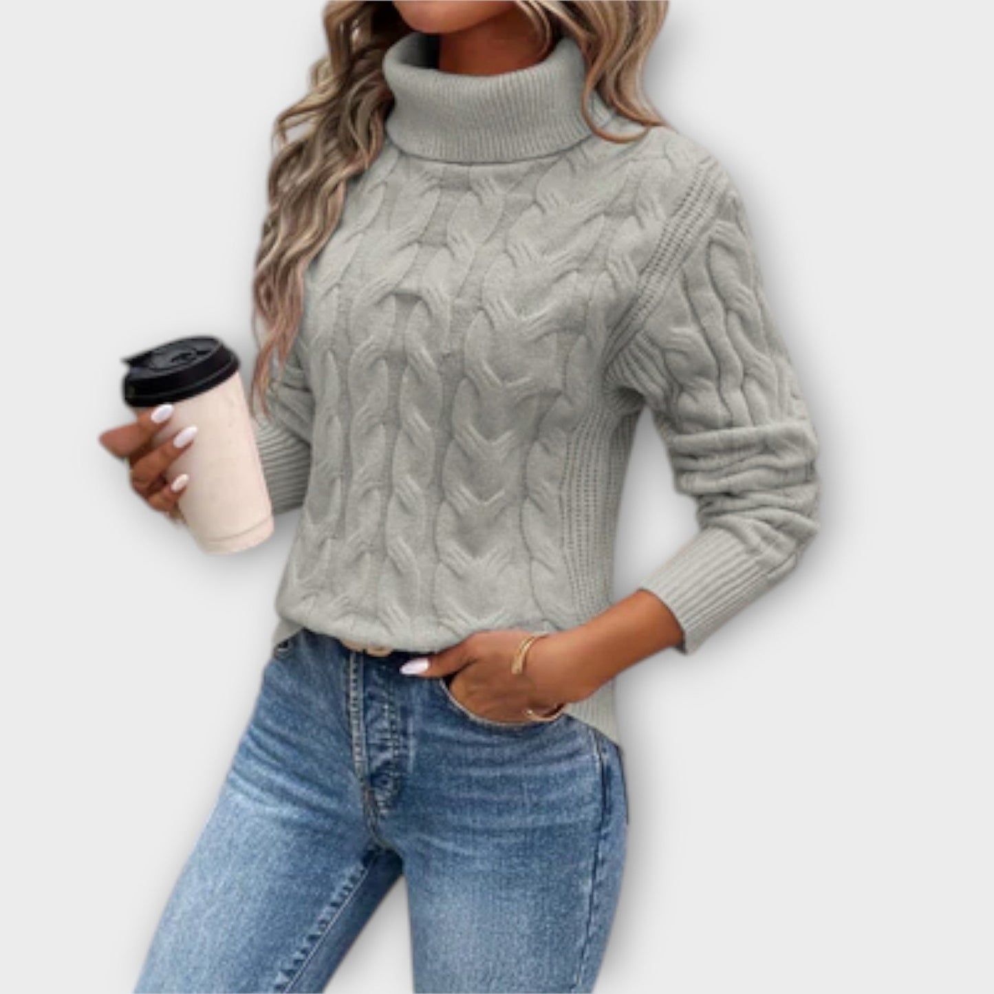 AMELIA| ELEGANTER ROLLKRAGENPULLOVER AUS STRICK