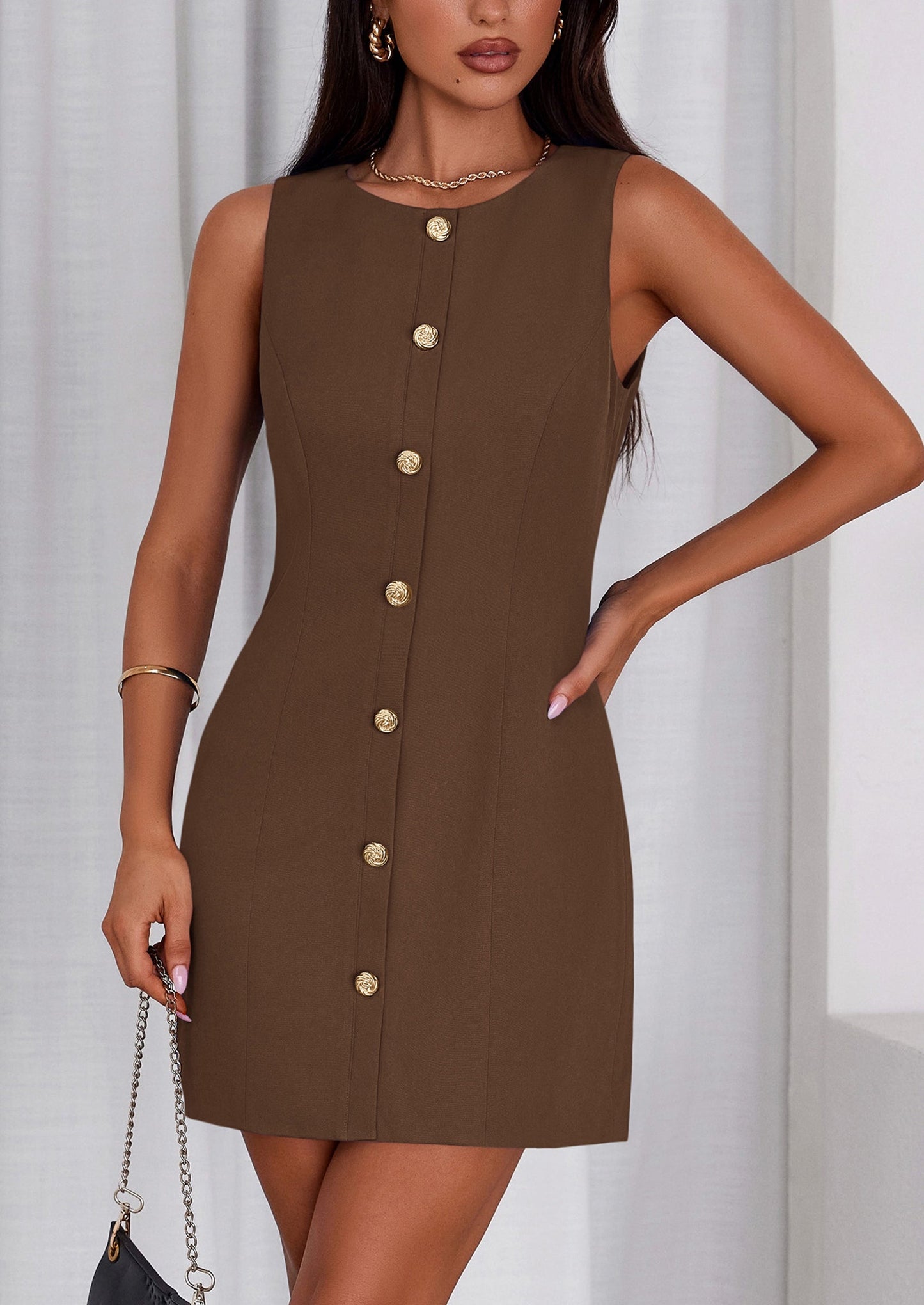 MELINA - BUSINESS-KLEID MIT ZIERKNÖPFEN FORMELL & FEMININ
