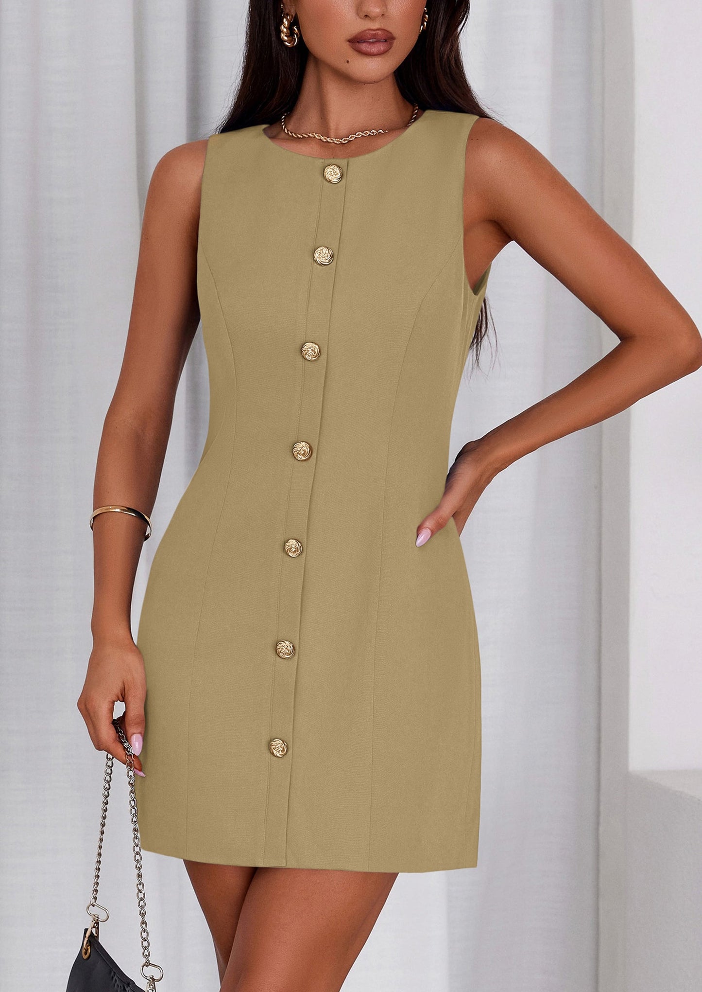 MELINA - BUSINESS-KLEID MIT ZIERKNÖPFEN FORMELL & FEMININ