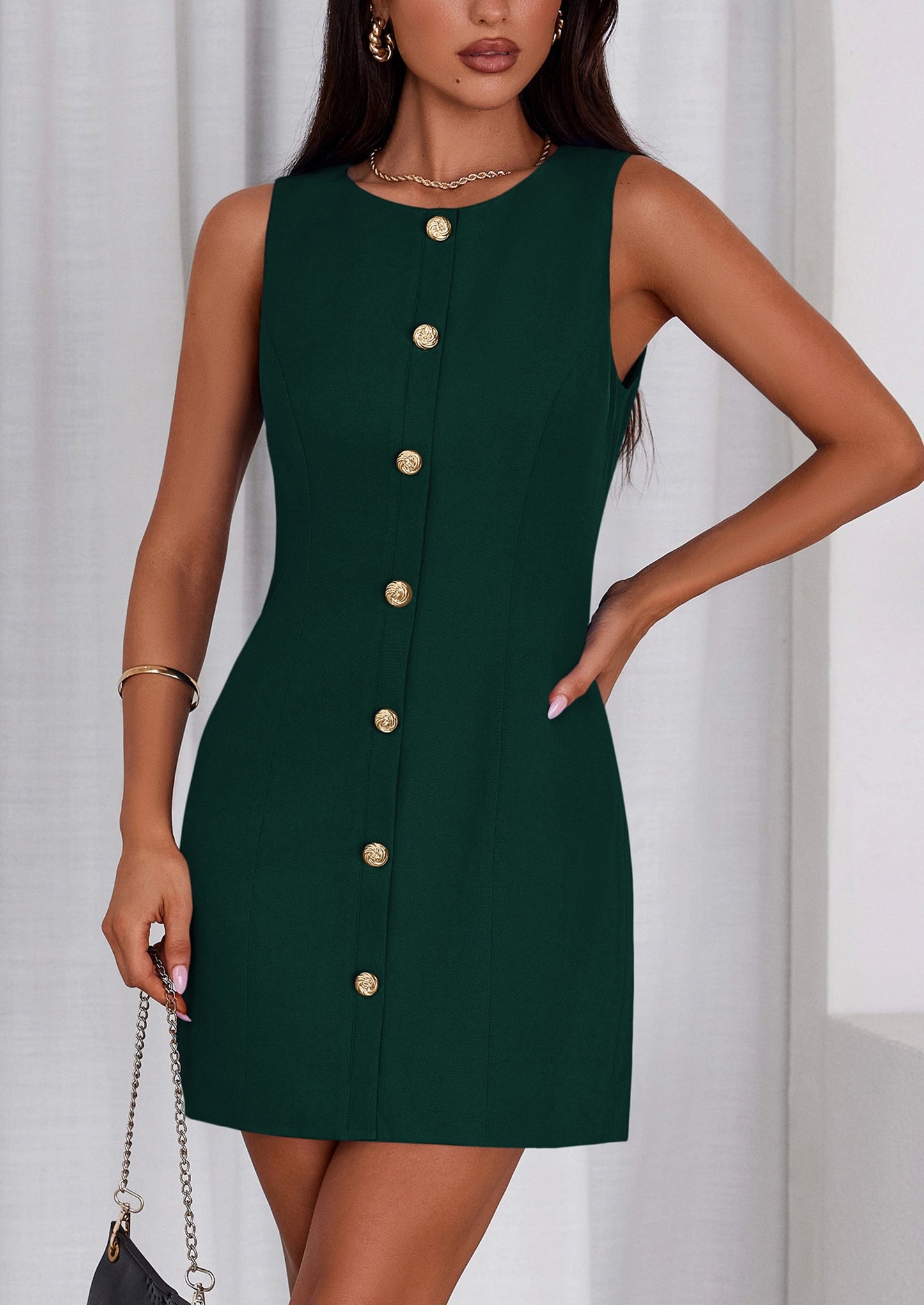 MELINA - BUSINESS-KLEID MIT ZIERKNÖPFEN FORMELL & FEMININ