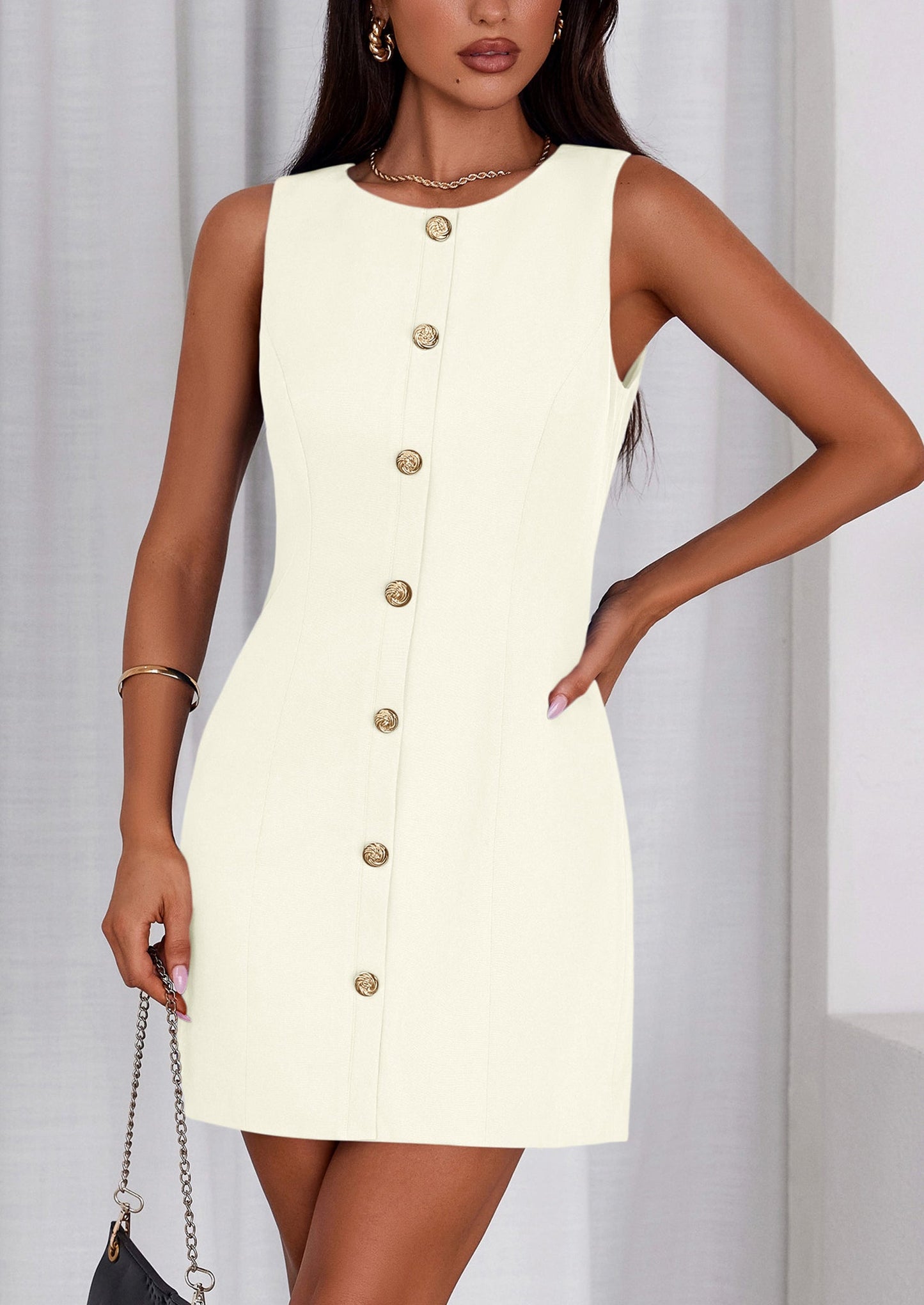 MELINA - BUSINESS-KLEID MIT ZIERKNÖPFEN FORMELL & FEMININ