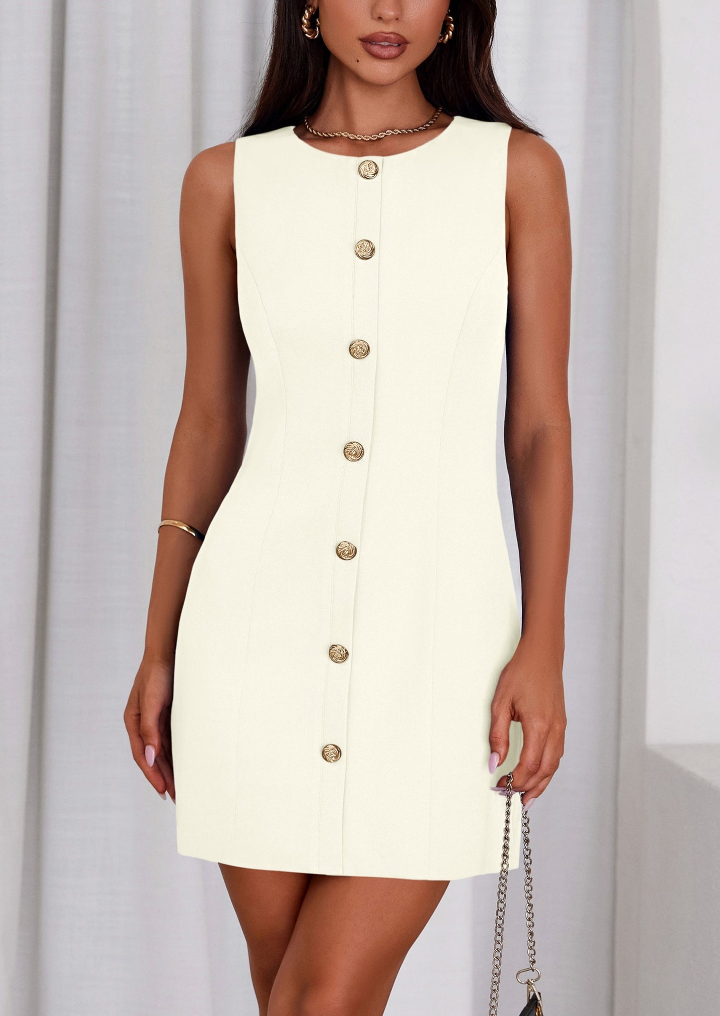 MELINA - BUSINESS-KLEID MIT ZIERKNÖPFEN FORMELL & FEMININ