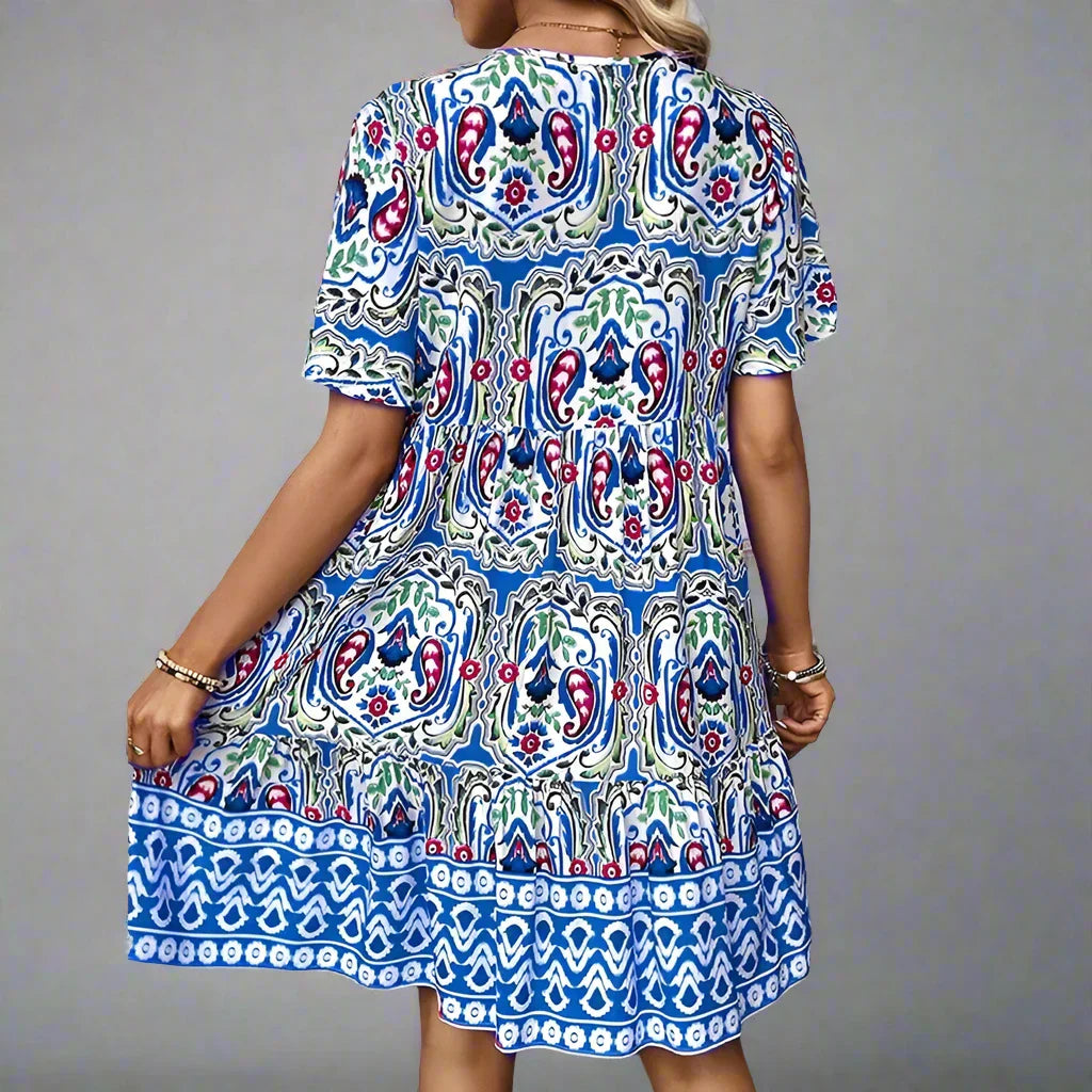 Ariane | Sommerkleid mit Ibiza-Druck