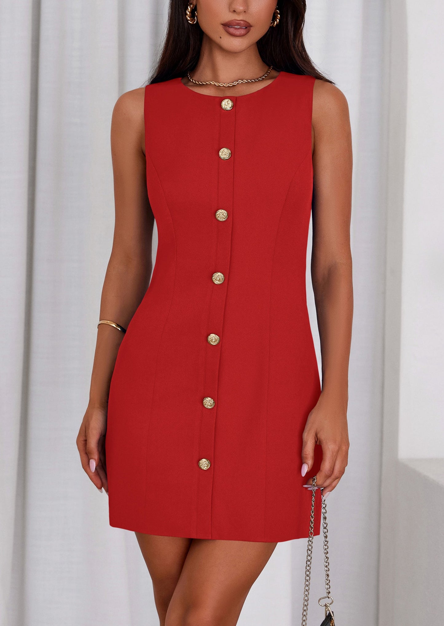 MELINA - BUSINESS-KLEID MIT ZIERKNÖPFEN FORMELL & FEMININ