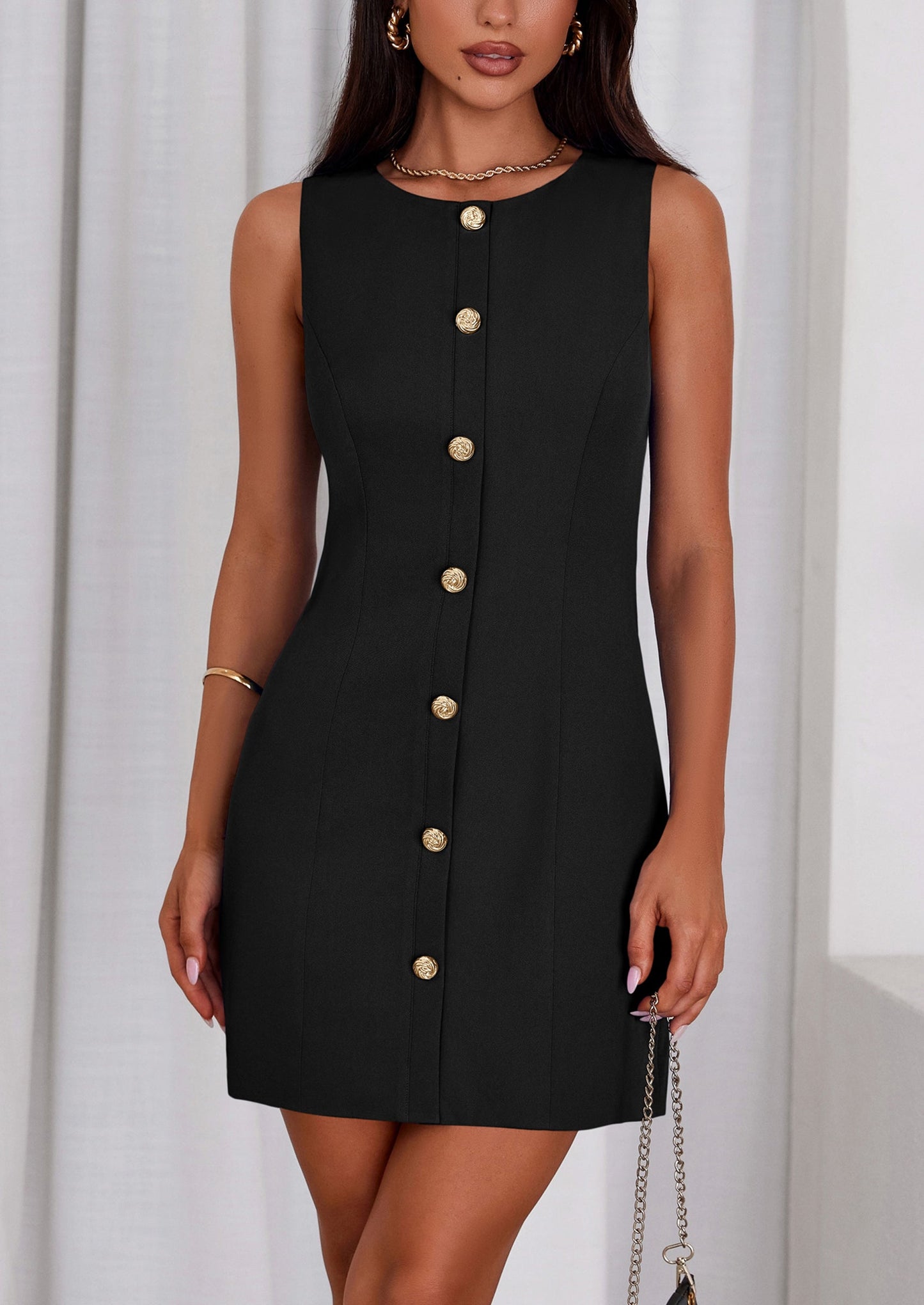 MELINA - BUSINESS-KLEID MIT ZIERKNÖPFEN FORMELL & FEMININ