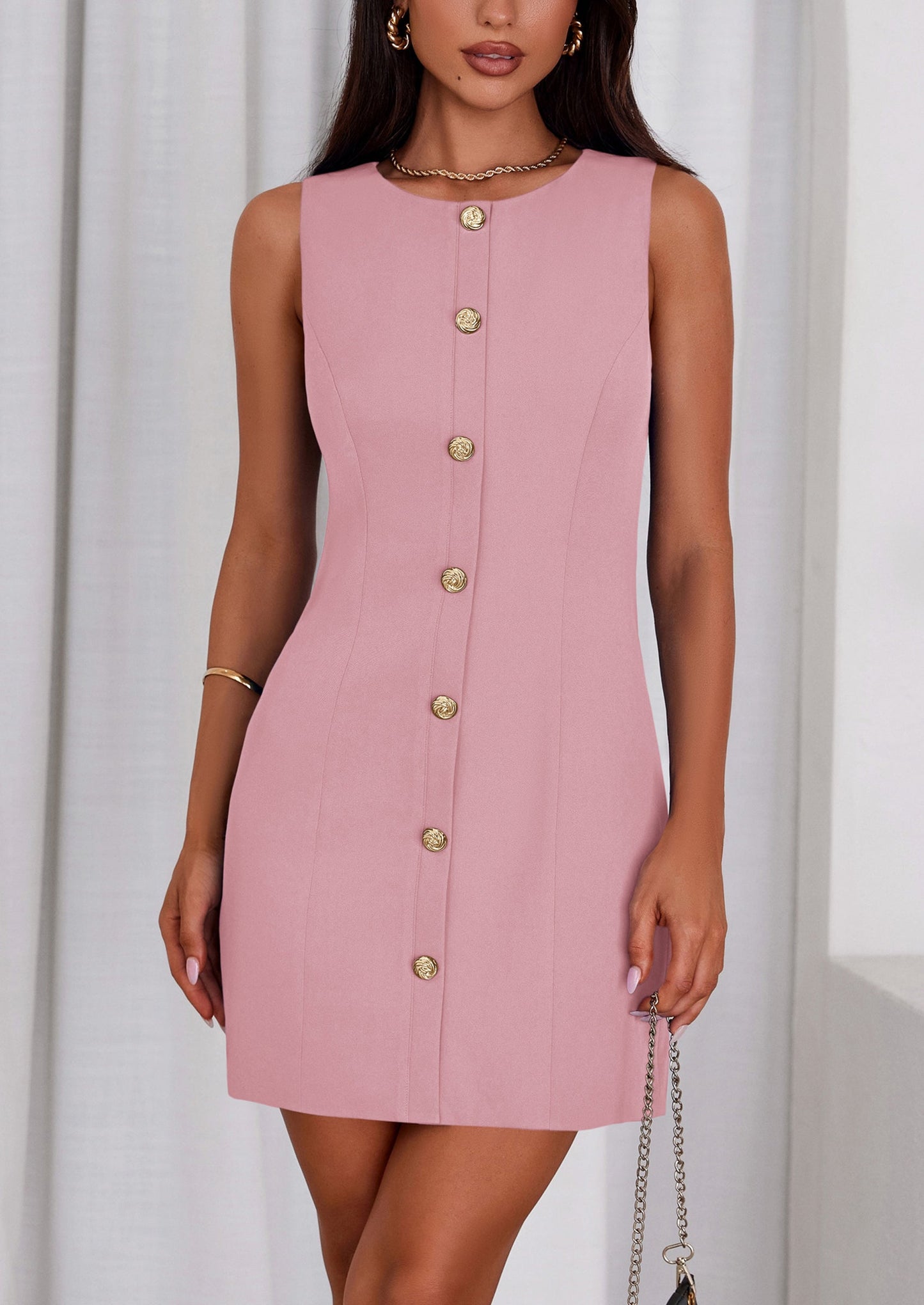 MELINA - BUSINESS-KLEID MIT ZIERKNÖPFEN FORMELL & FEMININ