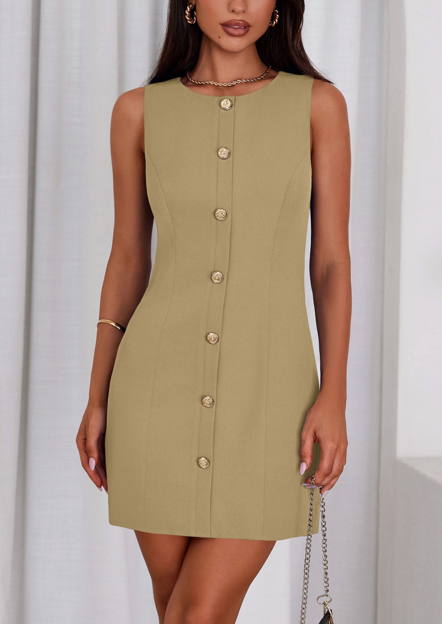MELINA - BUSINESS-KLEID MIT ZIERKNÖPFEN FORMELL & FEMININ