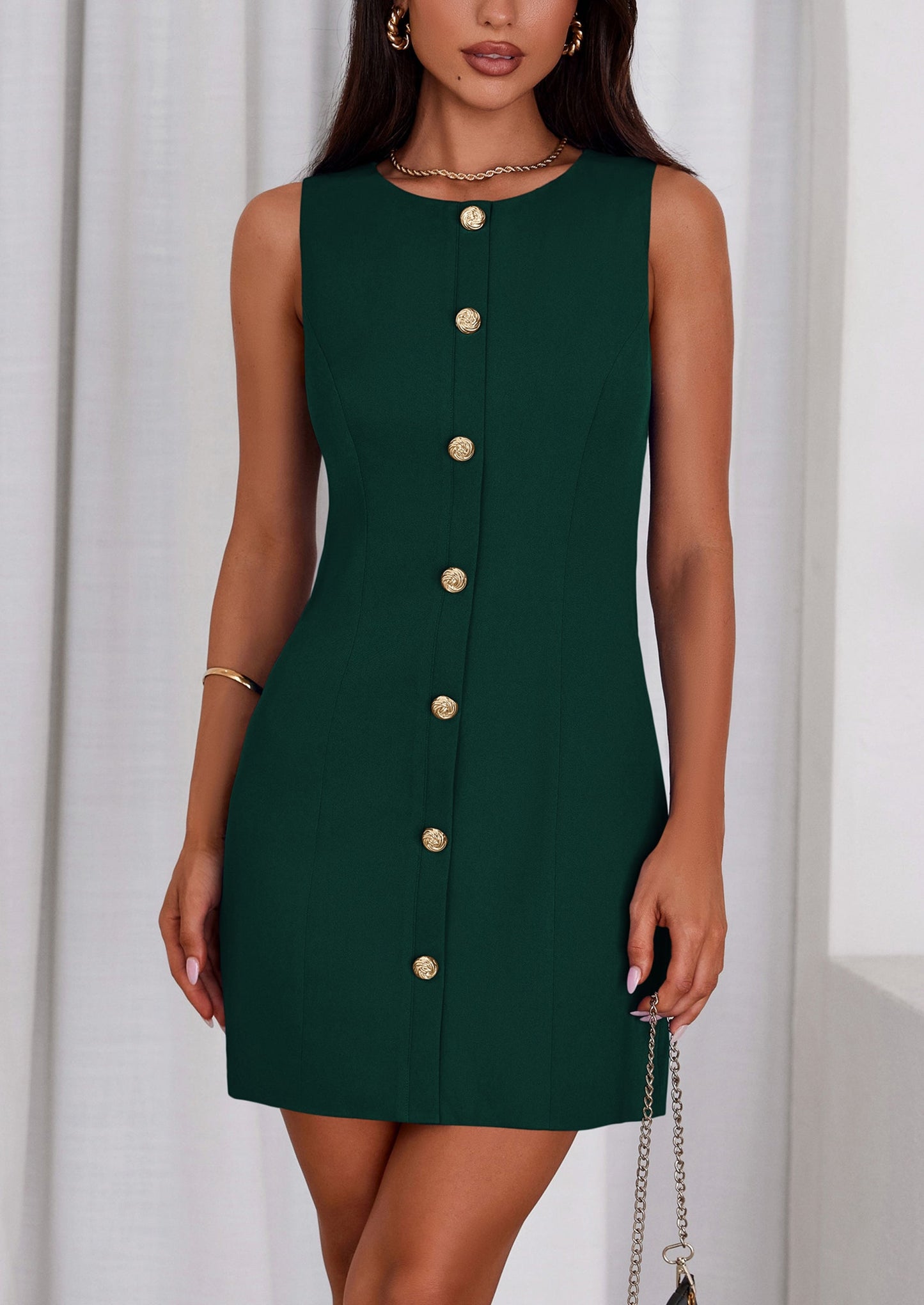 MELINA - BUSINESS-KLEID MIT ZIERKNÖPFEN FORMELL & FEMININ