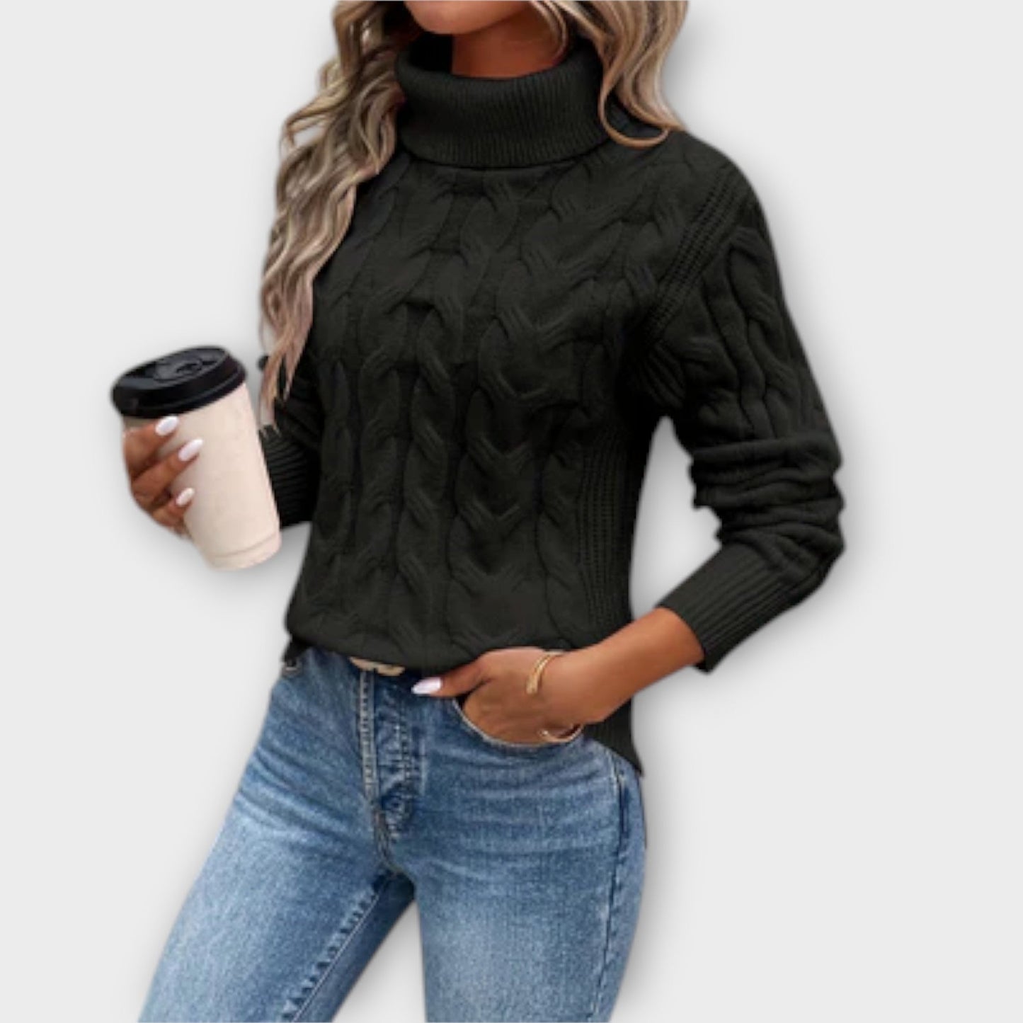 AMELIA| ELEGANTER ROLLKRAGENPULLOVER AUS STRICK
