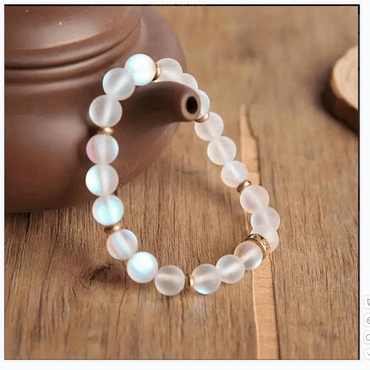 Vertrauen Perlen Mondstein Armband