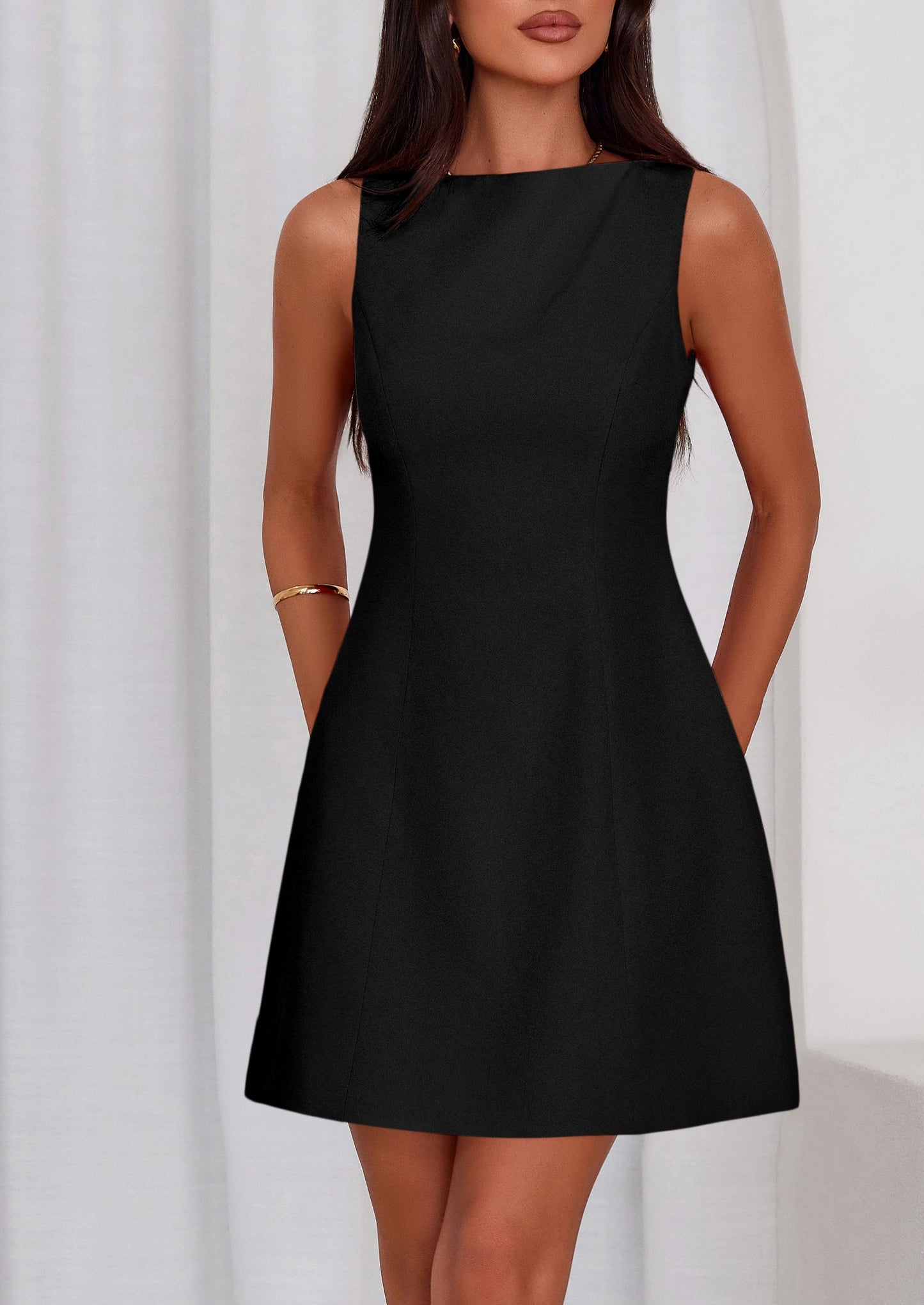 LORENA - ÄRMELLOSES A-LINIEN-KLEID