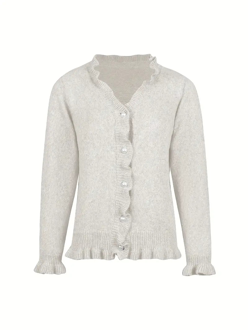 Anita | Eleganter Strick Strickjacke Mit Knöpfen