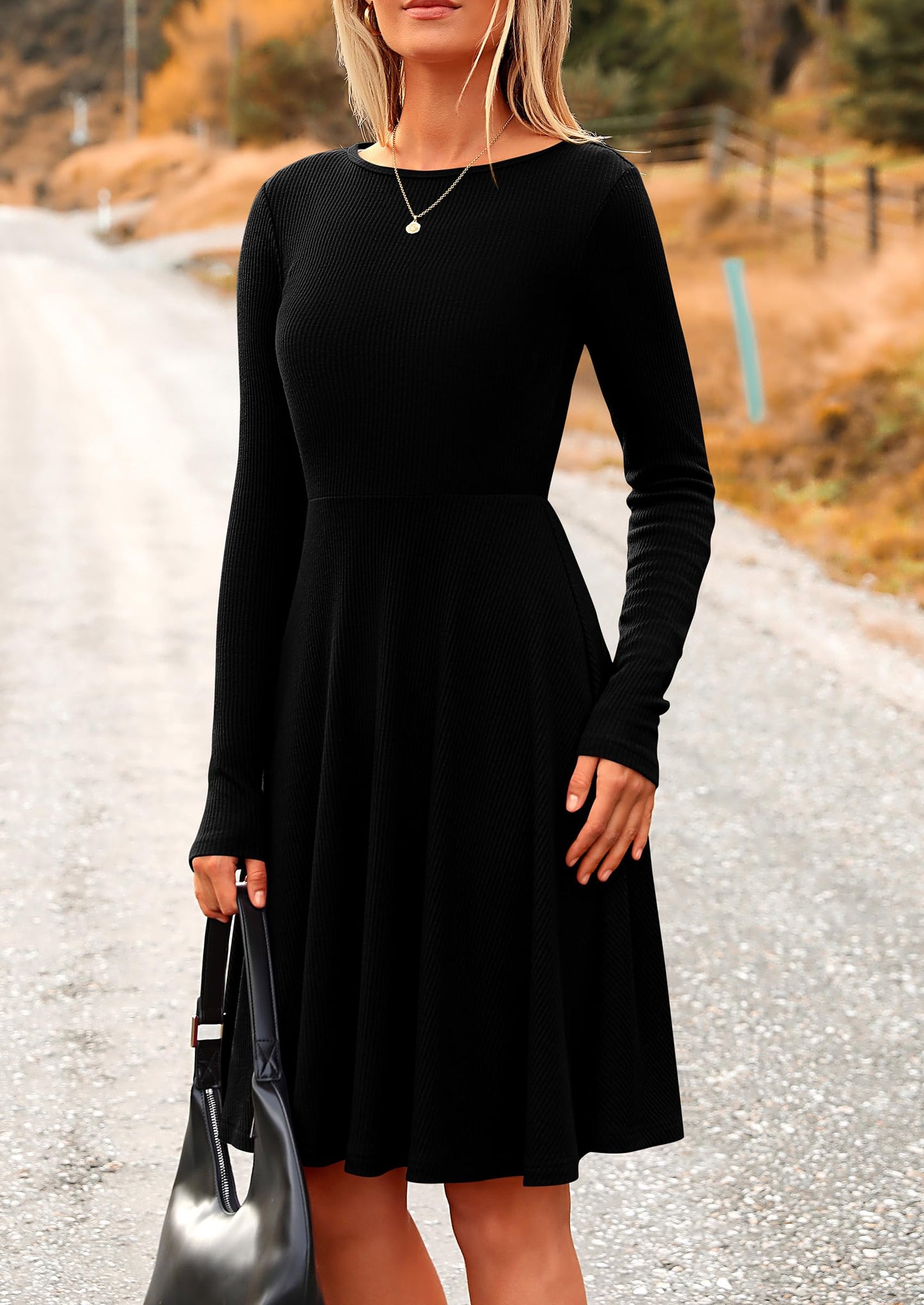 LEYA - RIPPSTRICK-KLEID MIT LANGARMEN ELEGANT & FIGURSCHMEICHELND