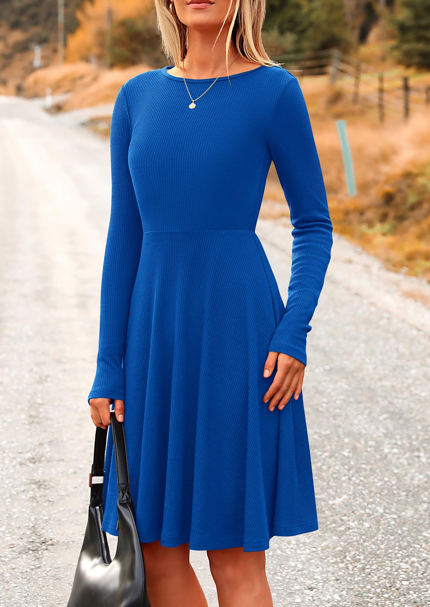LEYA - RIPPSTRICK-KLEID MIT LANGARMEN ELEGANT & FIGURSCHMEICHELND