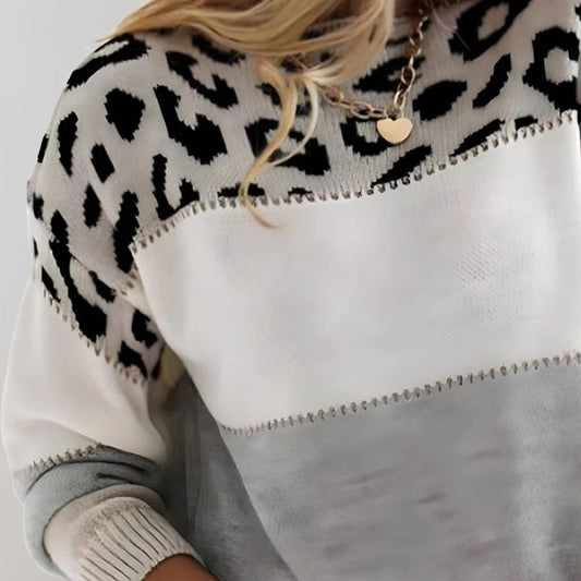 Laura | Lässiger Pullover mit Leoparden-Design