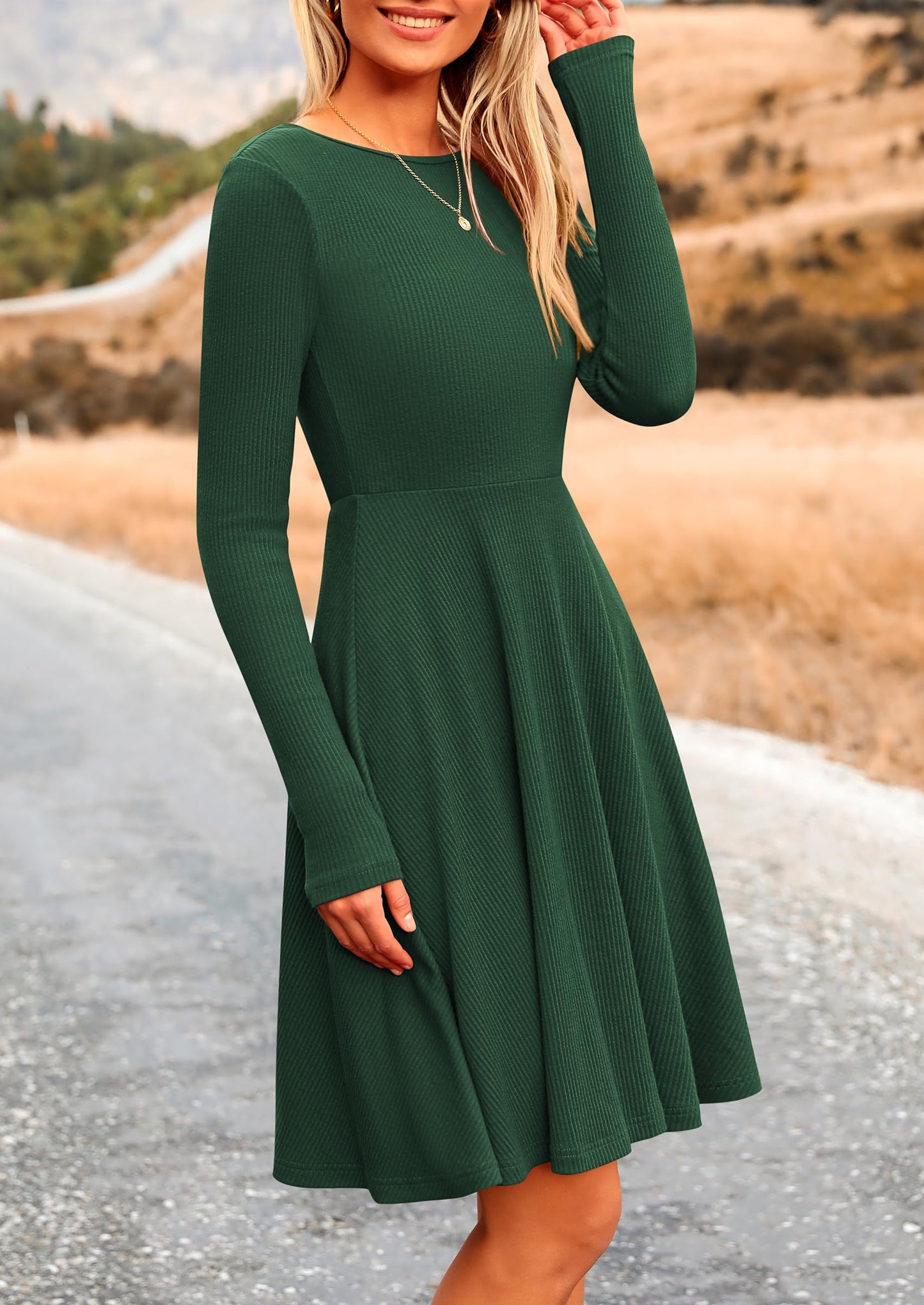 LEYA - RIPPSTRICK-KLEID MIT LANGARMEN ELEGANT & FIGURSCHMEICHELND