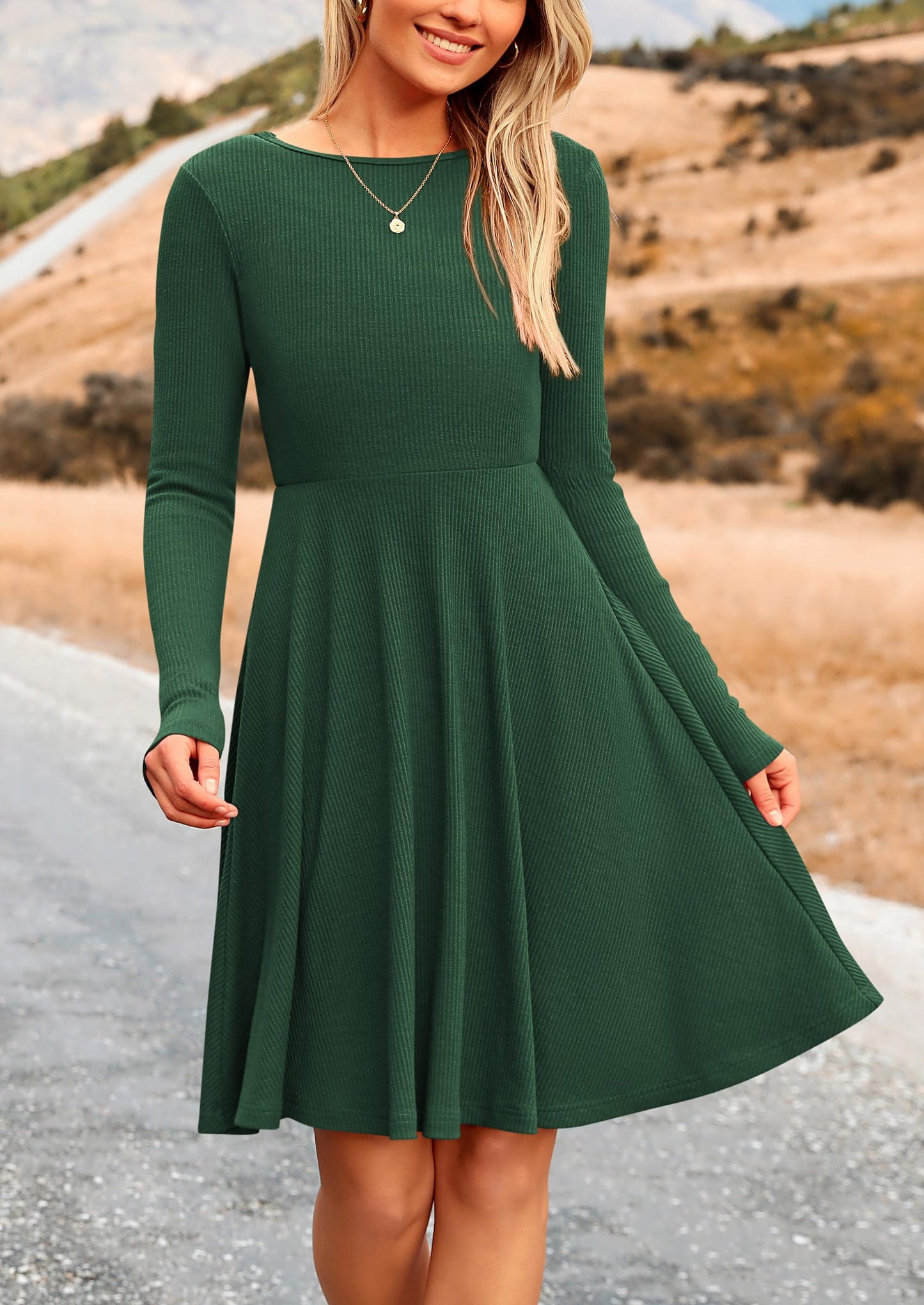 LEYA - RIPPSTRICK-KLEID MIT LANGARMEN ELEGANT & FIGURSCHMEICHELND
