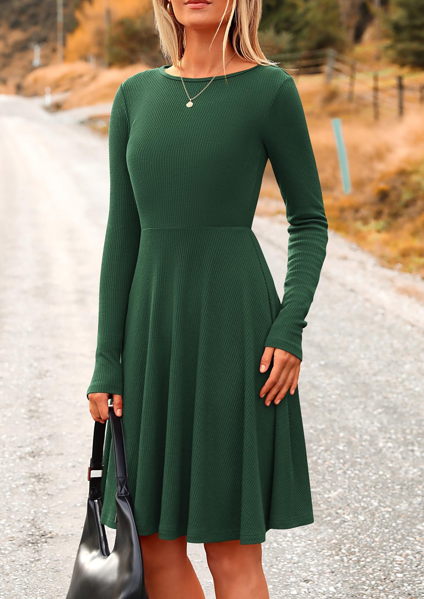 LEYA - RIPPSTRICK-KLEID MIT LANGARMEN ELEGANT & FIGURSCHMEICHELND