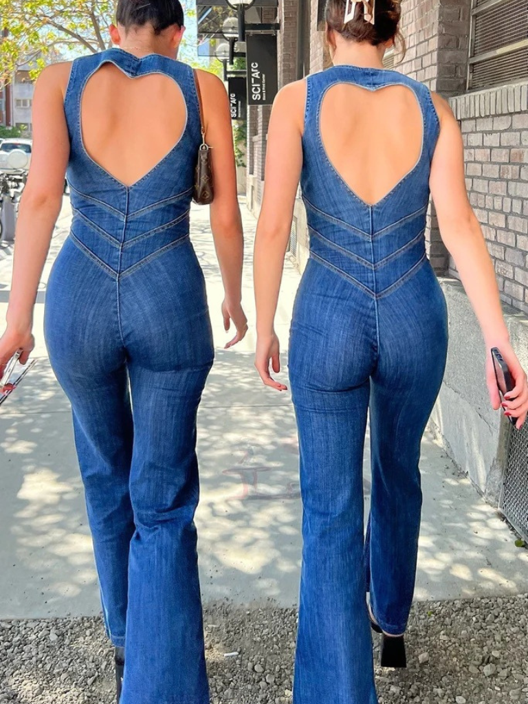 HEARTCORE DENIM JUMPSUIT