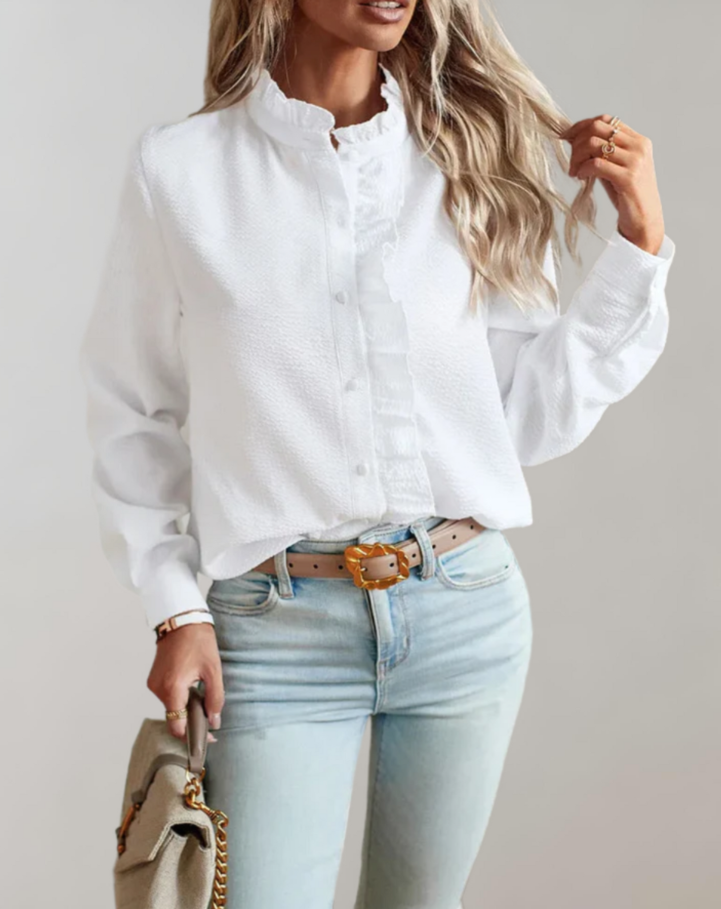 Lockere Bluse mit Kragen