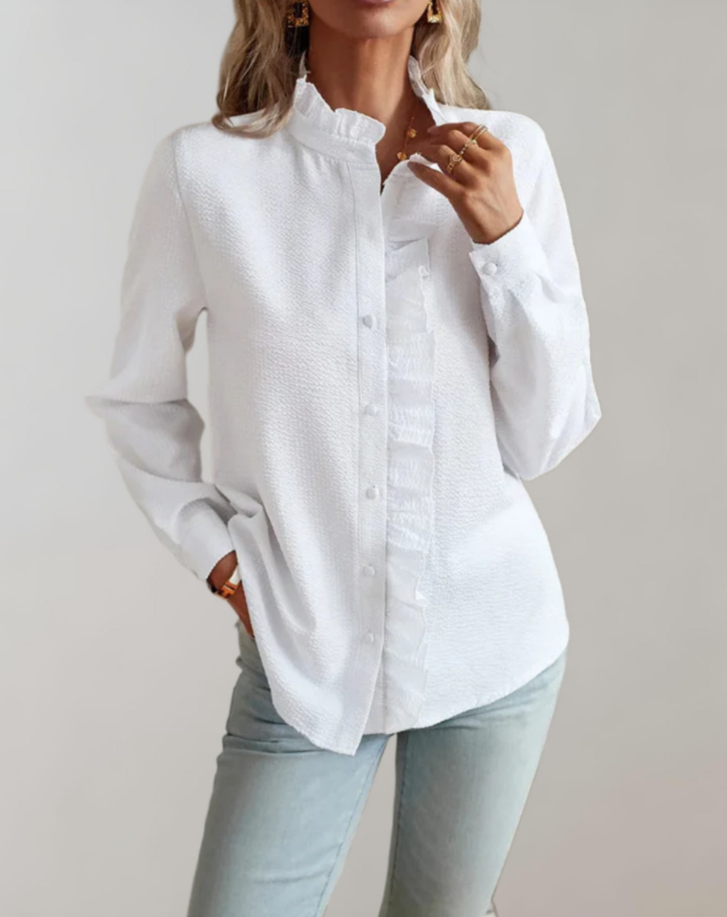 Lockere Bluse mit Kragen