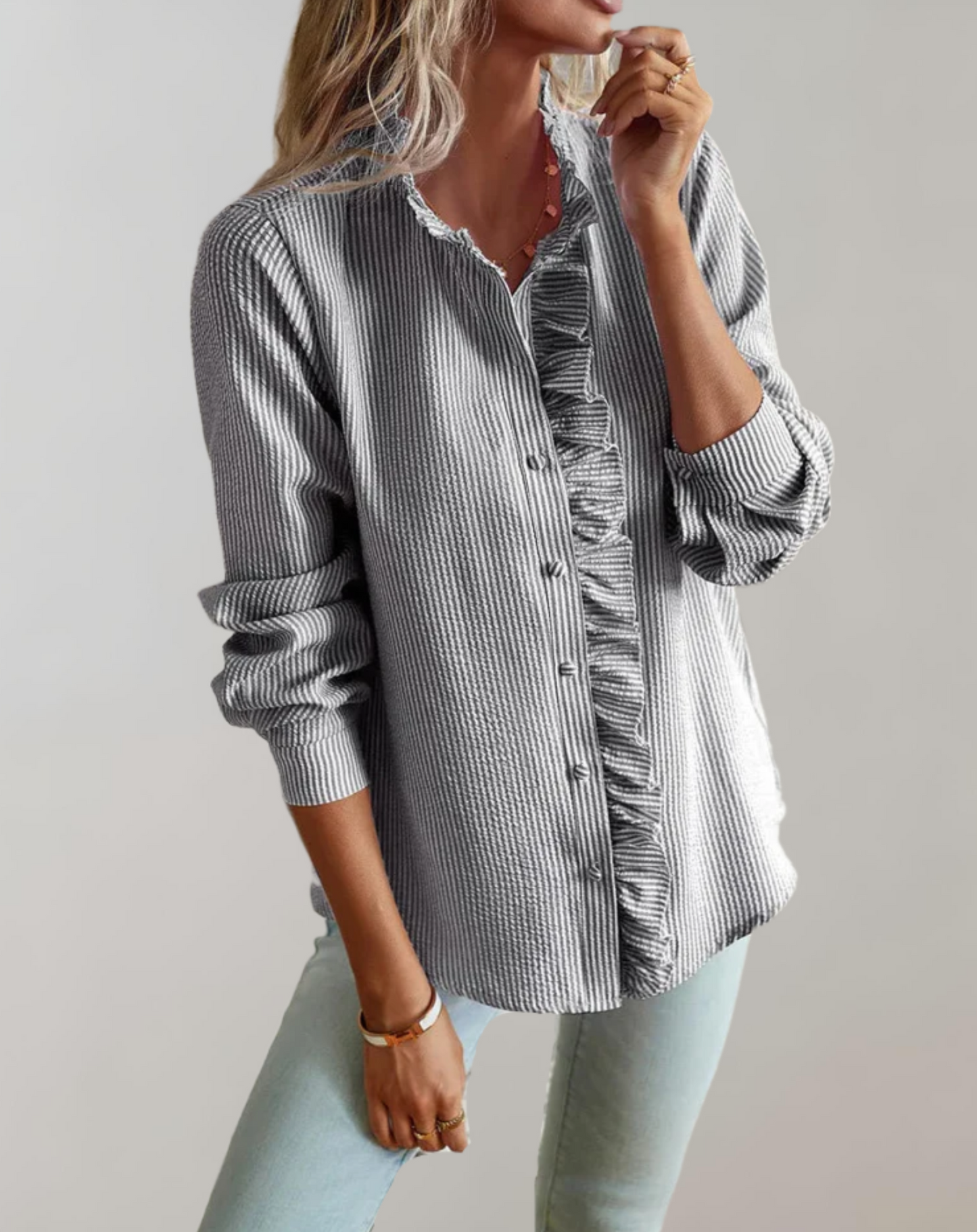Lockere Bluse mit Kragen