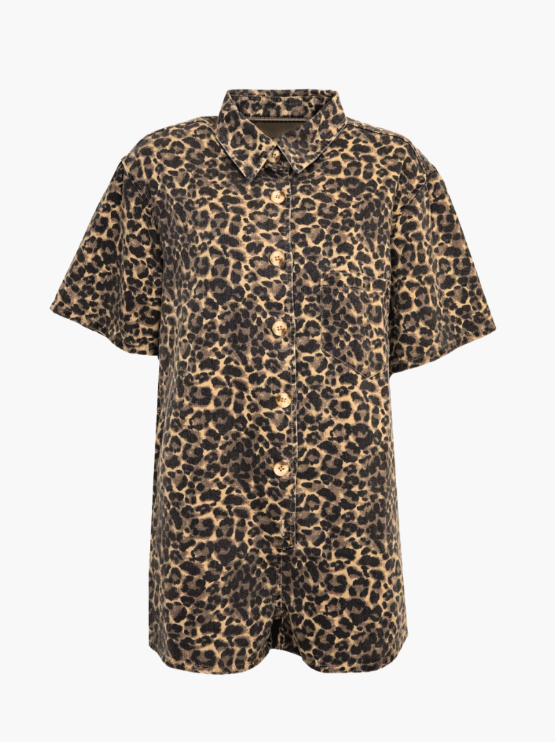 Mini-Strampler mit Geparden-Print