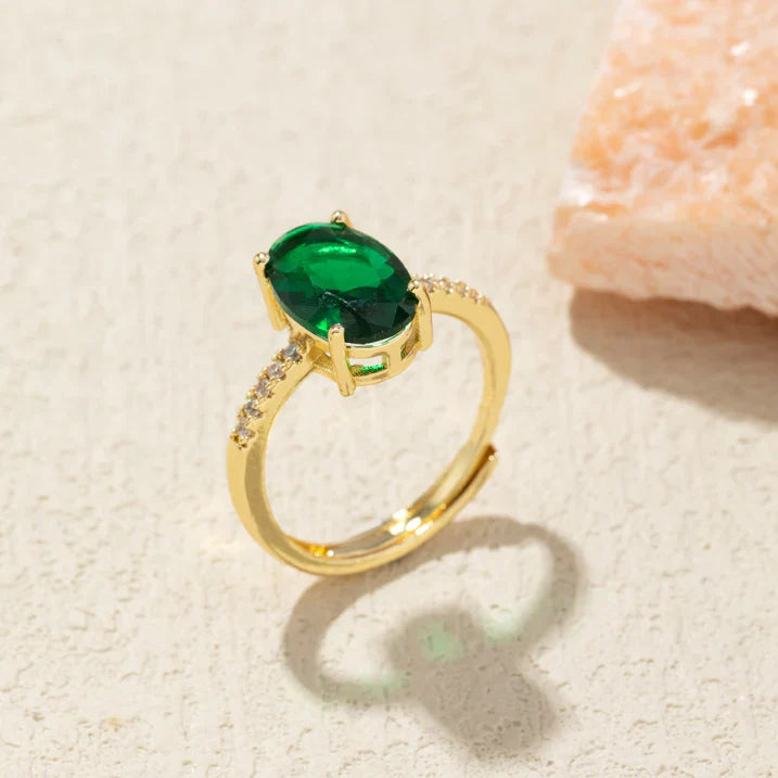 Mondsteinring – Ovaler Schliff natürlicher Mondstein