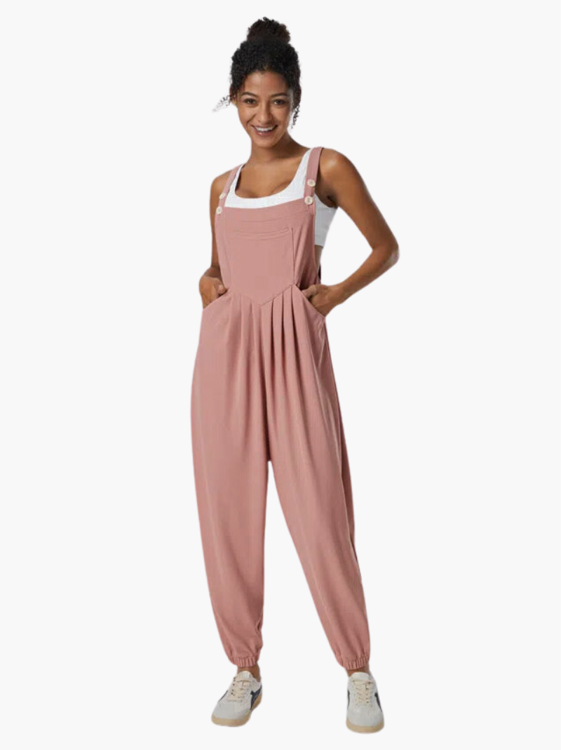 Olivia | Jogger-Jumpsuit mit verstellbarem Gürtel und Knöpfen
