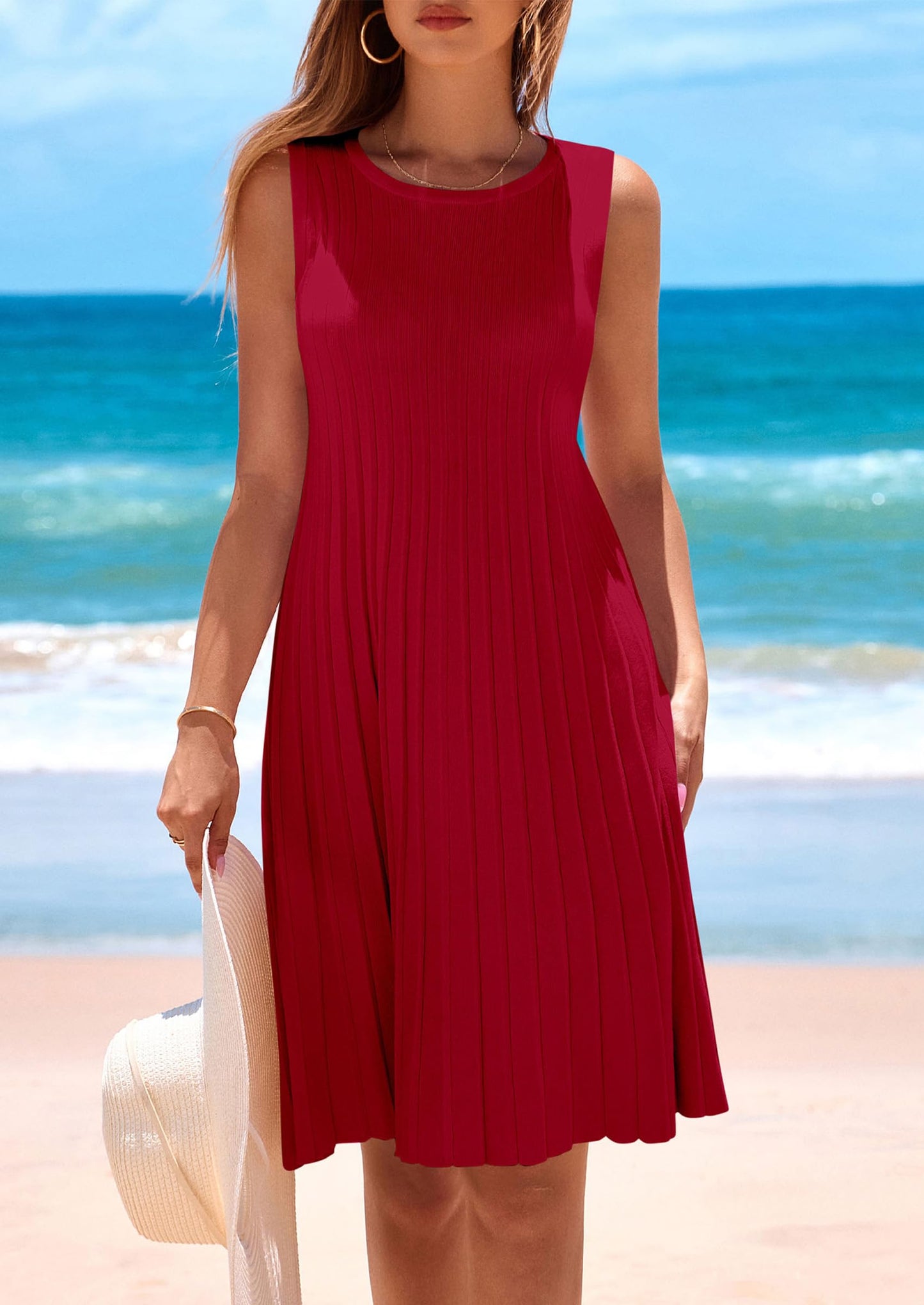 MIRA – ÄRMELLOSES SOMMERKLEID MIT SCHWUNG