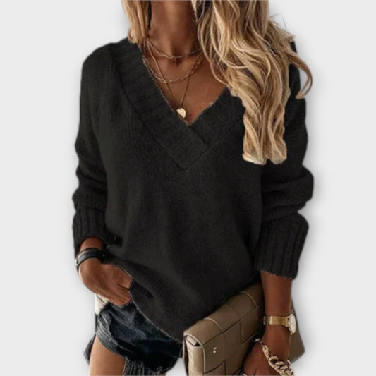 JANE | KUSCHELIGER V-SCHNITT PULLOVER