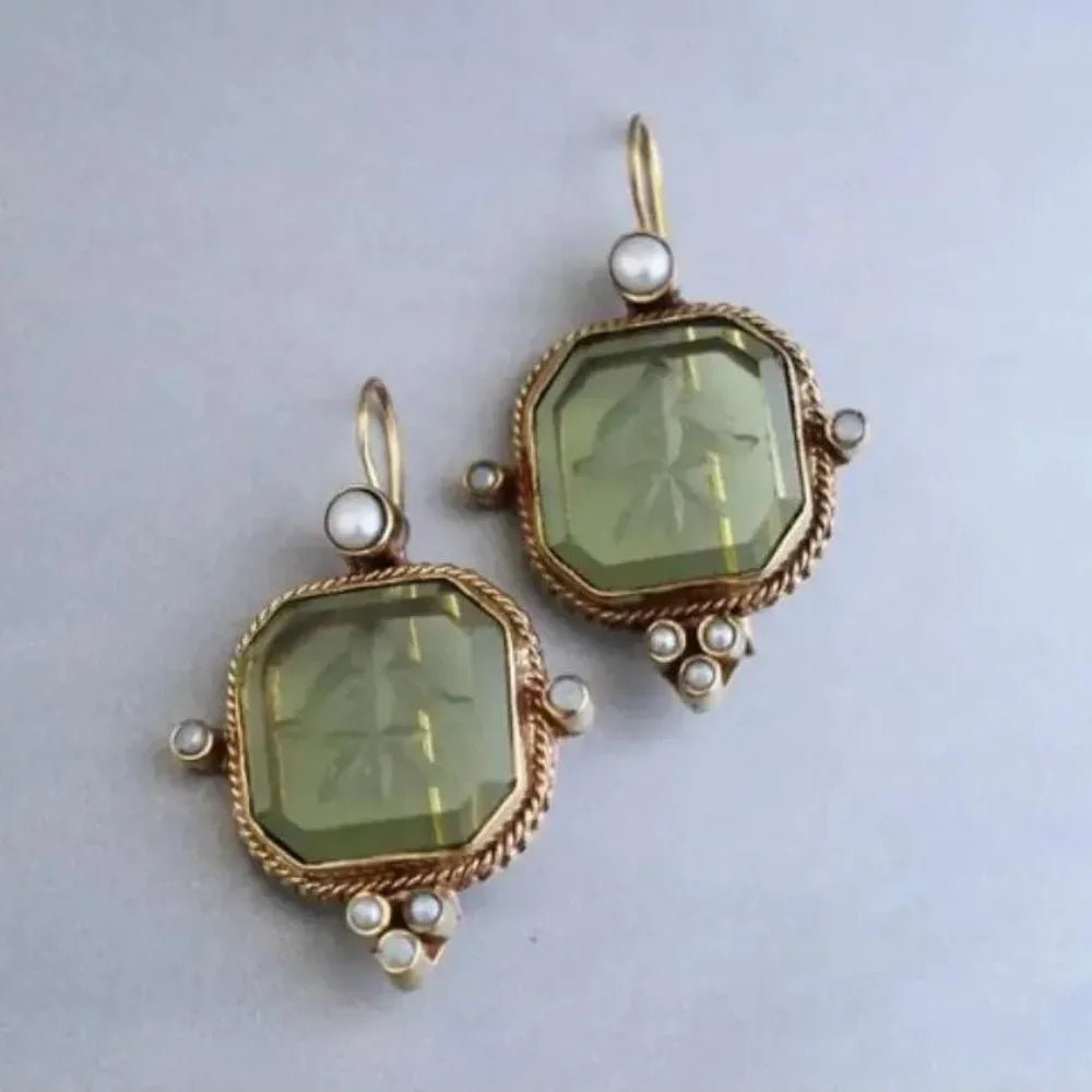 Vintage Quadrat Ohrringe