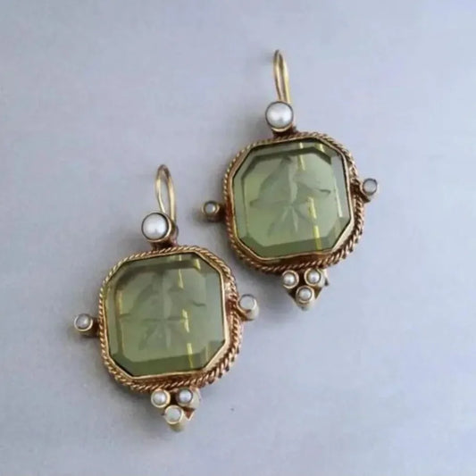 Vintage Quadrat Ohrringe