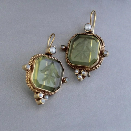 Vintage Quadrat Ohrringe