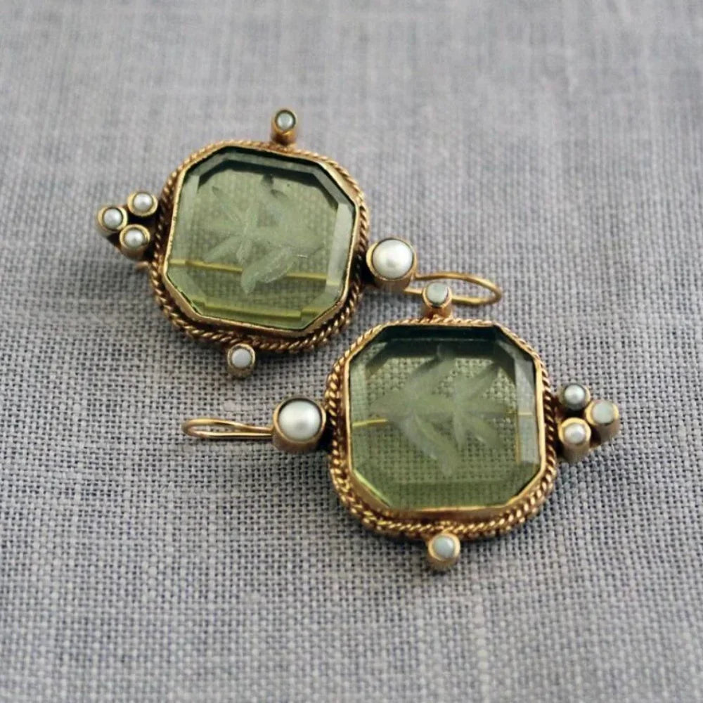 Vintage Quadrat Ohrringe