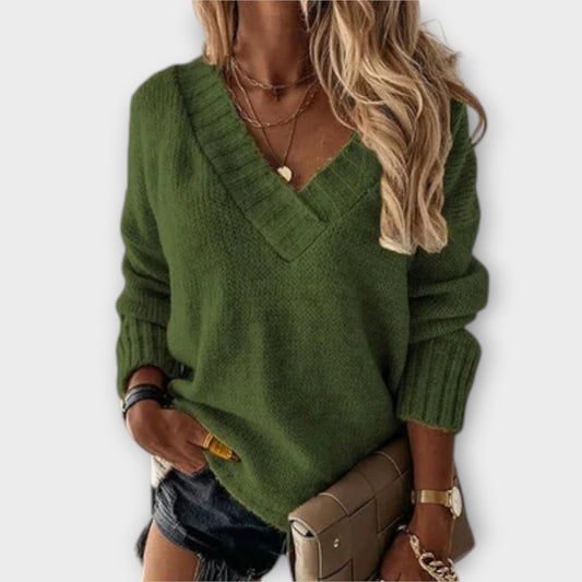 JANE | KUSCHELIGER V-SCHNITT PULLOVER