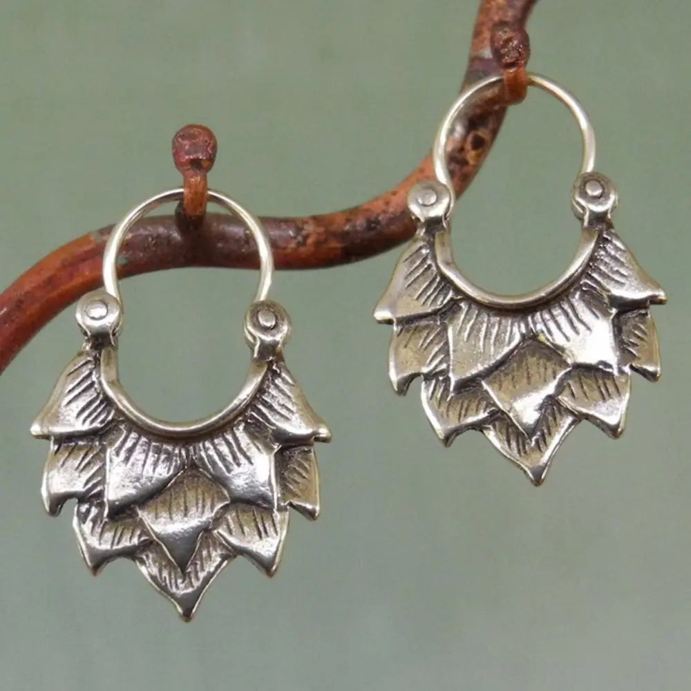 Vintage Blatt Natur Ohrringe