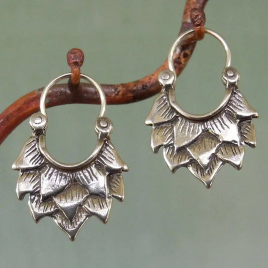 Vintage Blatt Natur Ohrringe