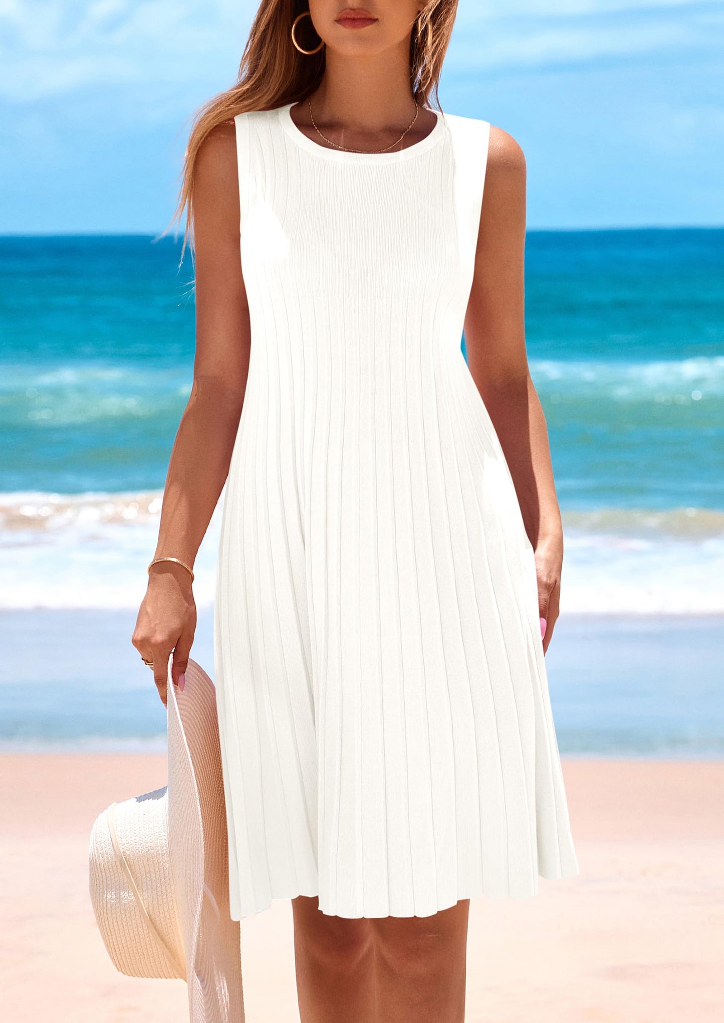 MIRA – ÄRMELLOSES SOMMERKLEID MIT SCHWUNG