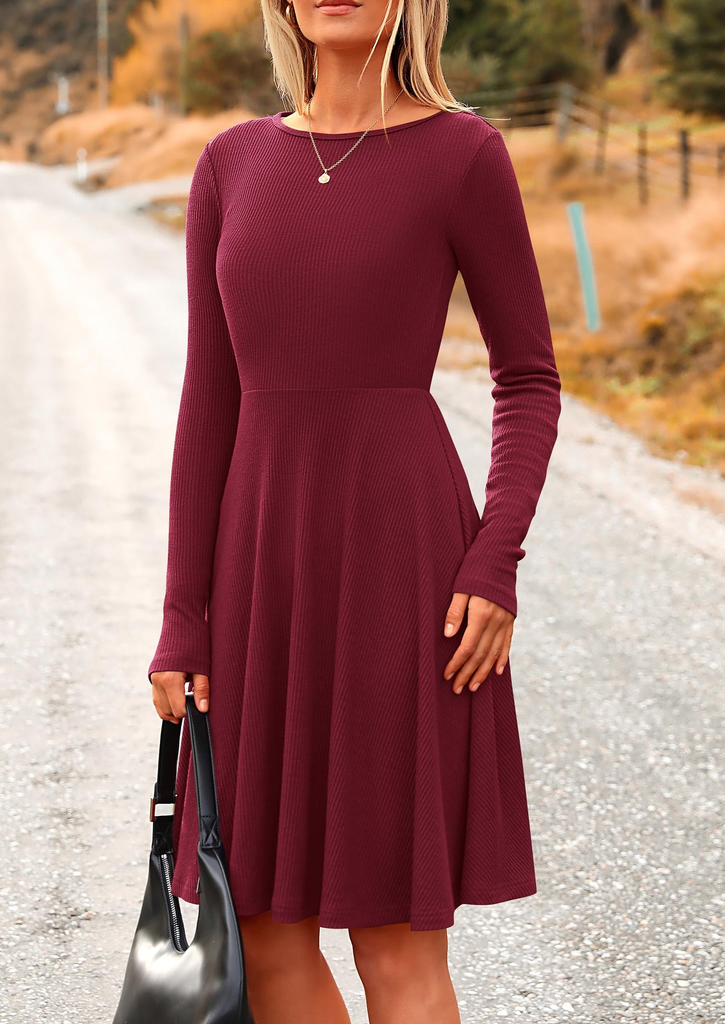 LEYA - RIPPSTRICK-KLEID MIT LANGARMEN ELEGANT & FIGURSCHMEICHELND