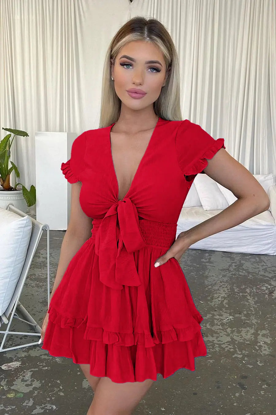 CLARA – V-AUSSCHNITT-MINIKLEID