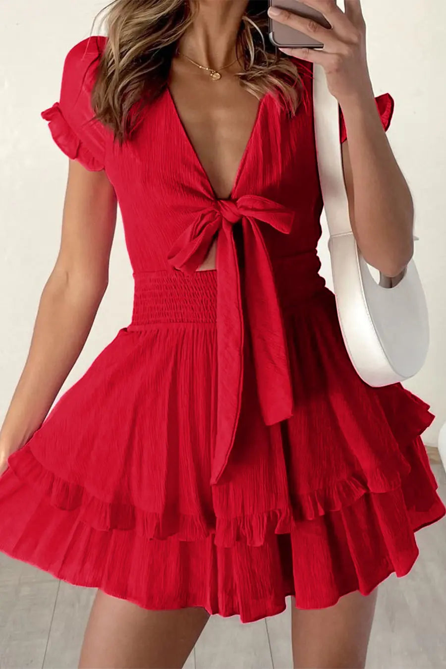 CLARA – V-AUSSCHNITT-MINIKLEID