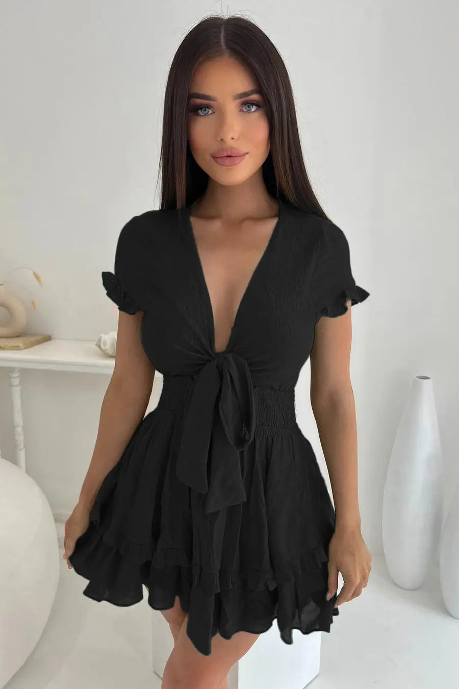 CLARA – V-AUSSCHNITT-MINIKLEID