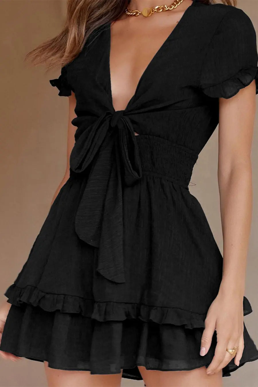 CLARA – V-AUSSCHNITT-MINIKLEID