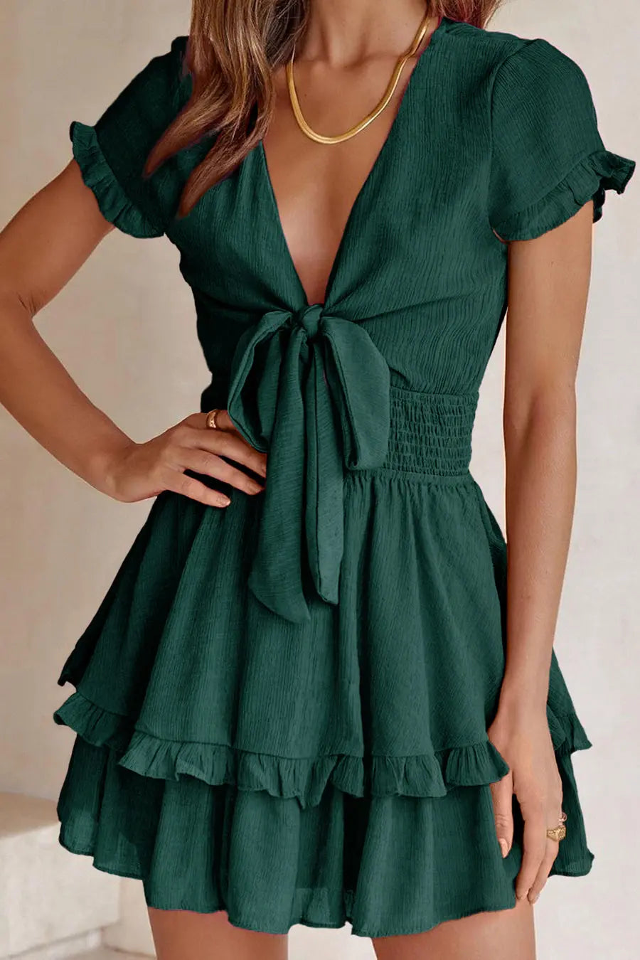CLARA – V-AUSSCHNITT-MINIKLEID