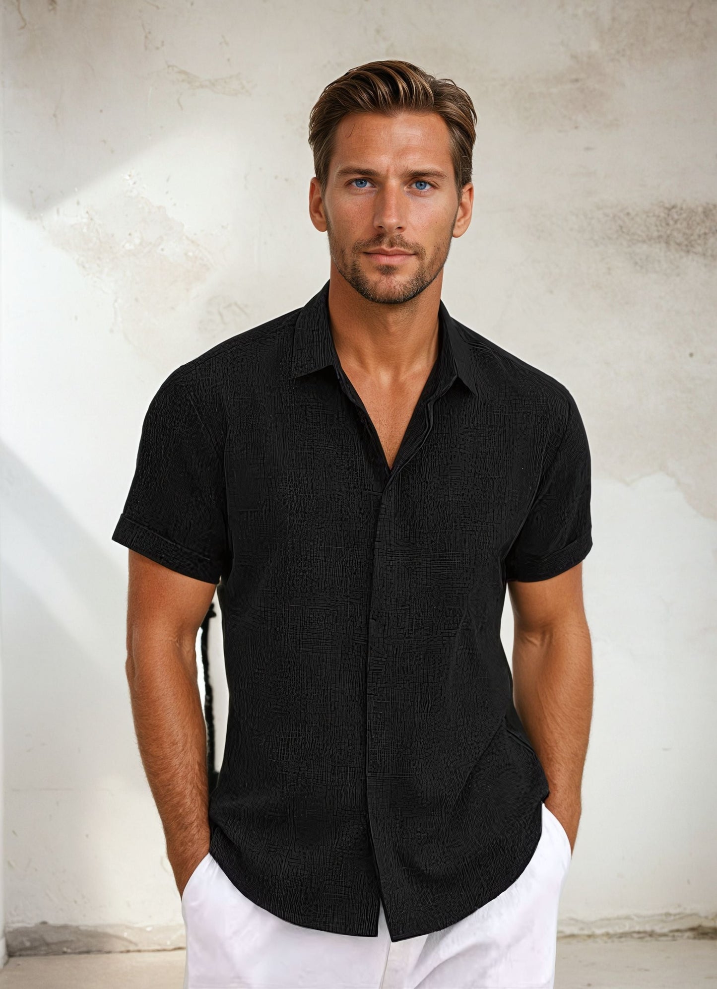 Anton™ - Luftiges Baumwoll-Leinen-Mix Hemd